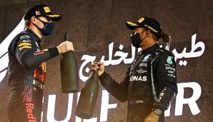 Max Verstappen und Lewis Hamilton standen beim Auftakt der Formel 1 in Bahrain auf dem Treppchen.