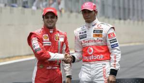 2008 - Lewis Hamilton gegen Felipe Massa: Näher war ein Nicht-Weltmeister dem Titel wohl noch nie: Felipe Massa gewann das letzte Saisonrennen in seiner Heimat Brasilien und jubelte bei der Zieleinfahrt schon.