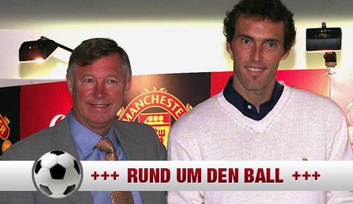 2001 holte Alex Ferguson (l.) Laurent Blanc bereits als Spieler zu Manchester United