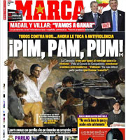 Das Titelblatt der heutigen "Marca"