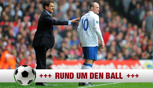 Englands Nationaltrainer Fabio Capello kann im letzten Gruppenspiel auf Wayne Rooney zurückgreifen