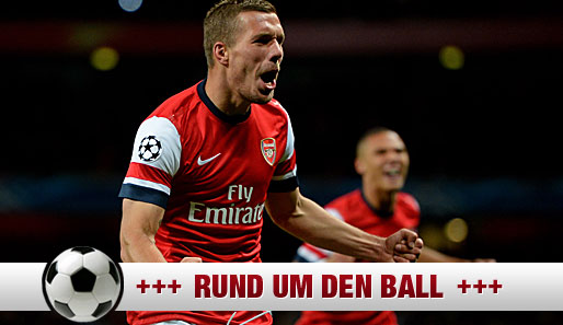 Arsenal-Angreifer Lukas Podolski stänkert gegen Ex-Nationaltrainer Berti Vogts