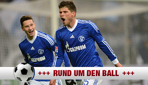 Klaas-Jan Huntelaar (r.) könnte noch im Winter von Schalke zum FC Arsenal wechseln