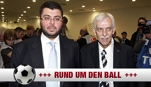 Hasan Ismaik (l.) hält bei 1860 München 49 Prozent der Stimmrechte
