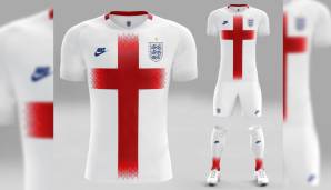 "Wenn ich mir die anderen Trikots bei der WM so ansehe, hätte Nike viel mehr aus England machen können", schreibt xztals bei Instagram und entwarf diesen Gegenentwurf.
