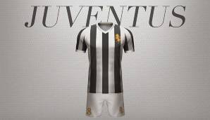 Dasselbe gilt für Juventus Turin. Klassisch schwarz-weiß gestreift und der aufgerichtete Stier, der lange Zeit das Wappen der Alten Dame zierte.