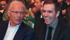 Mit Franz Beckenbauer, Mitglied der ersten Hall-of-Fame-Elf des DFB, schien sich Lahm zumindest besser zu verstehen.