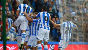 Platz 13: Real Sociedad - 18,97 Prozent der Chancen verwandelt