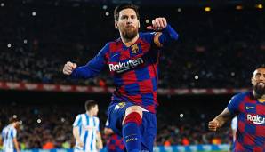 Platz 2: LIONEL MESSI (FC Barcelona, 2019 auf Platz eins) - Gesamteinnahmen 104 Mio. USD (72 Mio. Gehalt/Prämien + 32 Mio. Werbeeinnahmen).