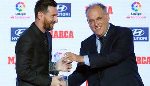 Tebas betonte, Barcas Führung um den neuen Präsidenten Joan Laporta brauche nicht auf Gnade der Liga zu hoffen: "Wir werden Barcas Gehaltsobergrenze nicht flexibler gestalten. Eine Regeländerung wird es nicht geben. Keine Regel wird für Messi angepasst."