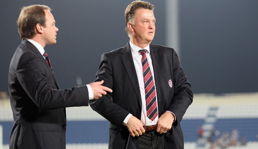 Christian Nerlinger (l.) kontert der Kritik von Bayern-Coach Louis van Gaal