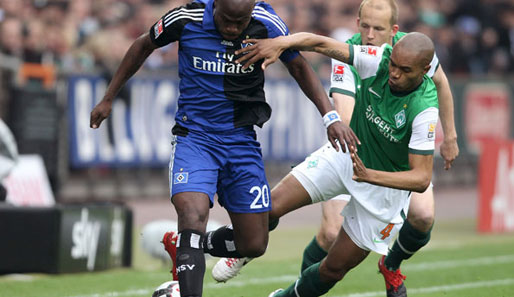 Naldo (r.) hat in dieser Saison noch kein einziges Spiel für Werder Bremen absolviert