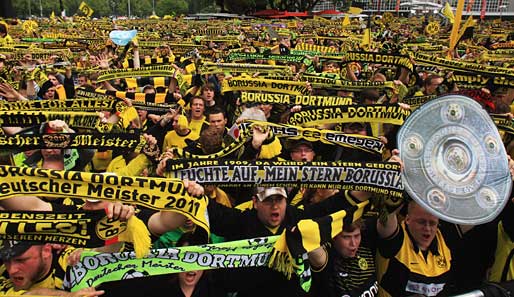 Dortmunder Ausnahmestimmung: Gelb und Schwarz soweit das Auge blickt