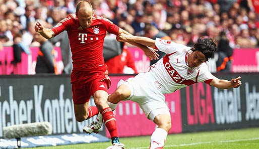 Arjen Robben (l.) soll gegen den VfB Stuttgart in der Startelf des FC Bayern stehen