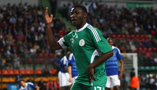 Werder-Neuzugang Joseph Akpala absolvierte bislang 7 Länderspiele für Nigeria (1 Tor)