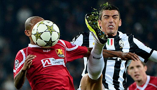 Lucio (r.) im Champions-League-Spiel zwischen Juventus Turin und FC Nordsjaelland (4:0)