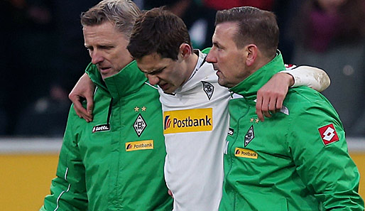 Gladbachs Branimir Hrgota verletzte sich bei seinem Kurz-Einsatz gegen Bayer Leverkusen