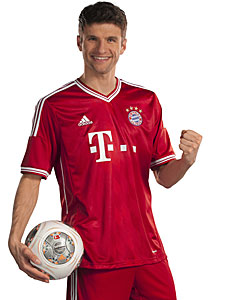 Thomas Müller im neuen Bayern-Trikot