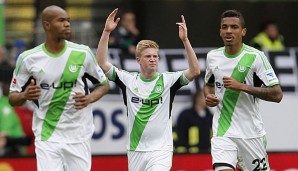 Kevin De Bruyne (M.) und Luiz Gustavo (r.) sind zwei von einigen WM-Fahrern der Wölfe