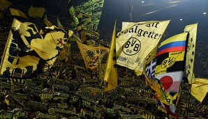 Die BVB-Fans zogen mit einem Plakat den Unmut von Hans-Joachim Watzke auf sich