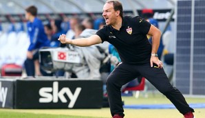 VfB-Coach Alexander Zorniger hofft gegen Ingolstadt auf den ersten Heimsieg der Saison