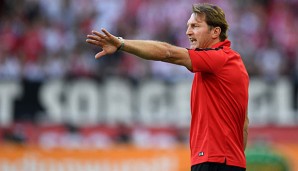 Ralph Hasenhüttl freut sich über die vielen Fans in Leipzig