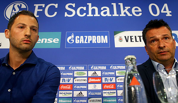 Arbeiten beim FC Schalke 04 bis 2022 weiter zusammen: Trainer Domenico Tedesco und Sportvorstand Christian Heidel.