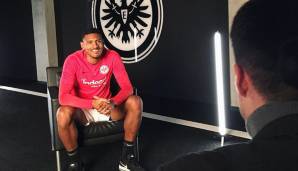 Reporter Kerry Hau traf Eintracht-Stürmer Sebastien Haller zum Interview in der Frankfurter Commerzbank-Arena.