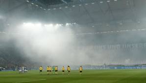 Der FC Schalke 04 muss aufgrund dieser Choreographie eine Geldstrafe begleichen.