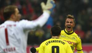 Saison 2011/12 – 13. Spieltag: Mittlerweile hatte Lewandowski Barrios als erste Option im Dortmunder Angriff abgelöst. Auch im dritten Spiel gegen die Bayern ging er als Sieger vom Platz – das 1:0 aber erzielte Mario Götze.