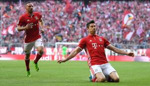 Saison 2016/17 – 28. Spieltag: Im Rückspiel lief es deutlich besser. Die Bayern waren der Konkurrenz bereits wieder enteilt. Der 4:1-Sieg gegen den BVB unterstrich das. Lewandowski traf doppelt und gewann zwei Drittel seiner Zweikämpfe.
