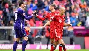Arjen Robben (r.) kehrte gegen Hannover 96 in Bayerns Startelf zurück.
