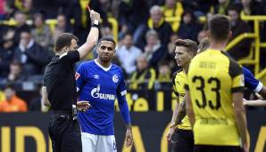 Platz 3 - Borussia Dortmund (291 Fouls, 40 Gelbe Karten, 0 Gelb-Rote Karten, 3 Rote Karten): 55 Punkte.