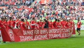 Platz 7: Fortuna Düsseldorf mit 42.544 Zuschauern