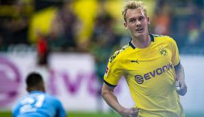 Julian Brandt bejubelt seinen Treffer beim 5:1-Sieg gegen den FC Augsburg.