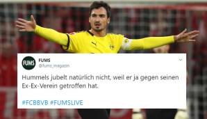 Für Mats Hummels nahm die Rückkehr nach München dann noch einen ganz bitteren Verlauf. Erst war er der mit Abstand beste Dortmunder, der sich vergeblich gegen das Debakel stemmte, dann traf er noch ins eigene Netz. Kein Grund zu jubeln.