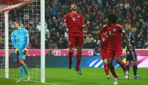 Platz 1: Claudio Pizarro (FC Bayern) - 6 Scorerpunkte. 4 Tore und 2 Assists beim 9:2 gegen den Hamburger SV am 30.03.2013.