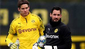 Landsmänner unter sich: Die Schweizer Roman Bürki und Marwin Hitz hüten das Tor von Borussia Dortmund.