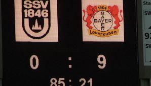 Ulm kasierte gegen Leverkusen eine 1:9-Klatsche im eigenen Stadion.