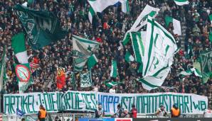 Die Werder-Fans texteten Artikel 1 des Grundgesetzes um.