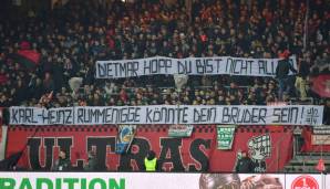 Nicht nur Dietmar Hopp, sondern auch Karl-Heinz Rummenigge wurde von den FCN-Fans adressiert.