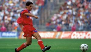 JORGINHO (von 1992 bis 1996 beim FC Bayern): Nach den Saisons 1991 und 1992, als Bayer in der Liga nurmehr im oberen Mittelfeld landete, folgte der Wechsel zu den Bayern. Mit dem FCB gewann er 1994 die Meisterschale sowie mit Brasilien den WM-Titel.