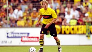 FLORIAN THORWART: Spielte von 1998 bis 2003 für die Borussia. Im November 2002 kam er beim 1:0-Heimsieg gegen 1860 München für Tomas Rosicky rein - und riss nur wenige Sekunden ab. Der Innenverteidiger war sonst meist für den BVB II im Einsatz.