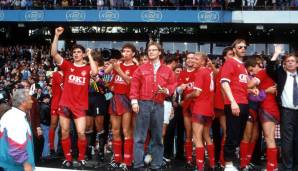 1990/91: Tabellenführer 1. FC Kaiserslautern (30:14 Punkte, 44:31 Tore) - 1 Punkt Vorsprung auf FC Bayern München (48:23 Tore), Werder Bremen (31:20 Tore). Meister: 1. FC Kaiserslautern
