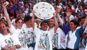 1992/93: Tabellenführer FC Bayern München (34:10 Punkte, 45:22 Tore) - 4 Punkte Vorsprung auf Werder Bremen (37:21 Tore), Eintracht Frankfurt (40:25 Tore). Meister: Werder Bremen