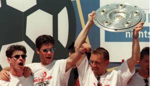 1997/98: Tabellenführer 1. FC Kaiserslautern (49 Punkte, 46:26 Tore) - 2 Punkte Vorsprung auf FC Bayern München (48:25 Tore). Meister: 1. FC Kaiserslautern