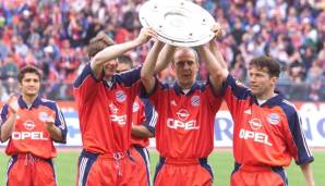 1998/99: Tabellenführer FC Bayern München (56 Punkte, 54:13 Tore) - 14 Punkte Vorsprung auf 1. FC Kaiserslautern (35:30 Tore). Meister: FC Bayern München