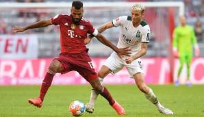 Eric Maxim Choupo-Moting (l.) war auch gegen Gladbach einer der wenigen erfahrenen Bayern-Spieler auf dem Platz.