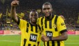 Trafen für den BVB gegen die Bayern: Youssoufa Moukoko (l.) und Anthony Modeste.