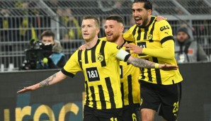 BVB-Kapitän Marco Reus blieb cool und verwandelte seinen herausgeholten Elfmeter selbst zum 1:0.